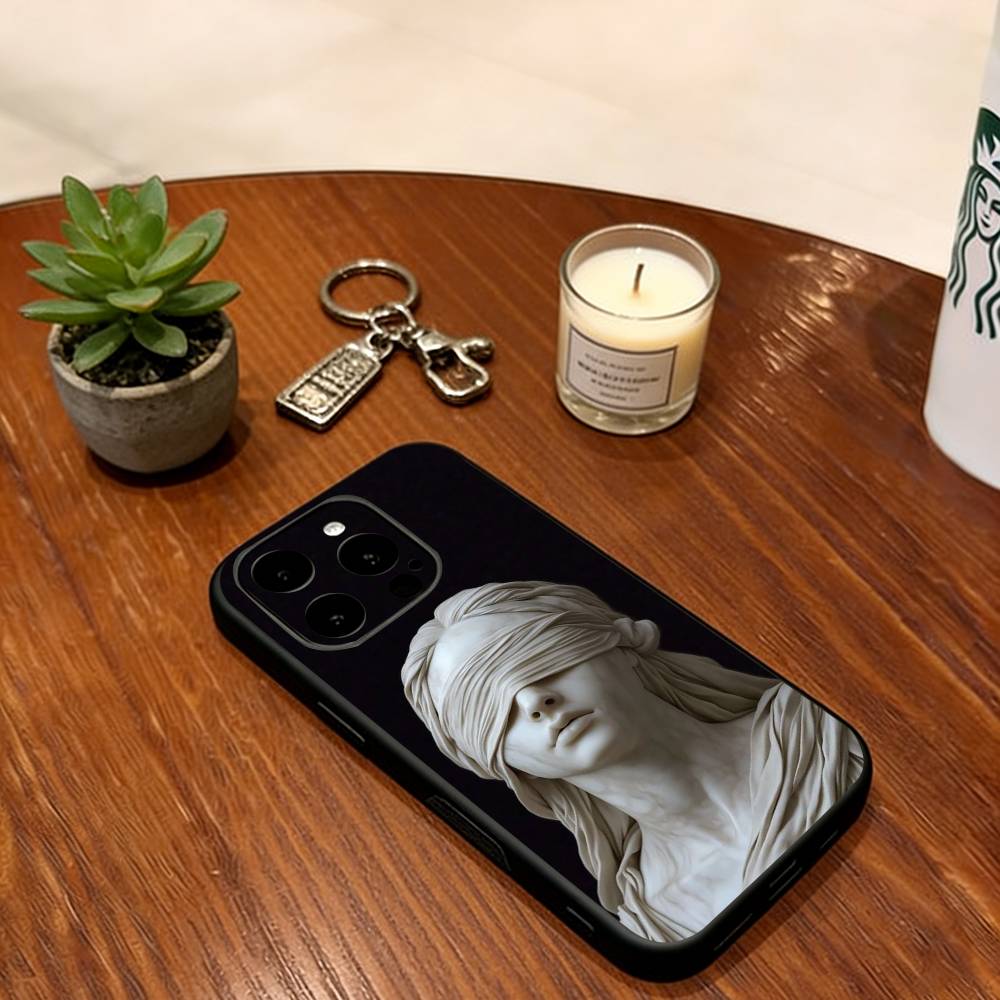 Dark Gothic Saintess  Phone Case For iPhone 17, 16,15,14,13,12,11 Plus,Pro Max, Others Soft Black Cover