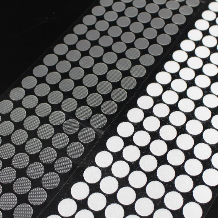 Transparent 1.5CM Round Dot Nylon Hook & Loop Adhesive Tape - Double-Sided, Self-Adhesive for Children's Quiet Books