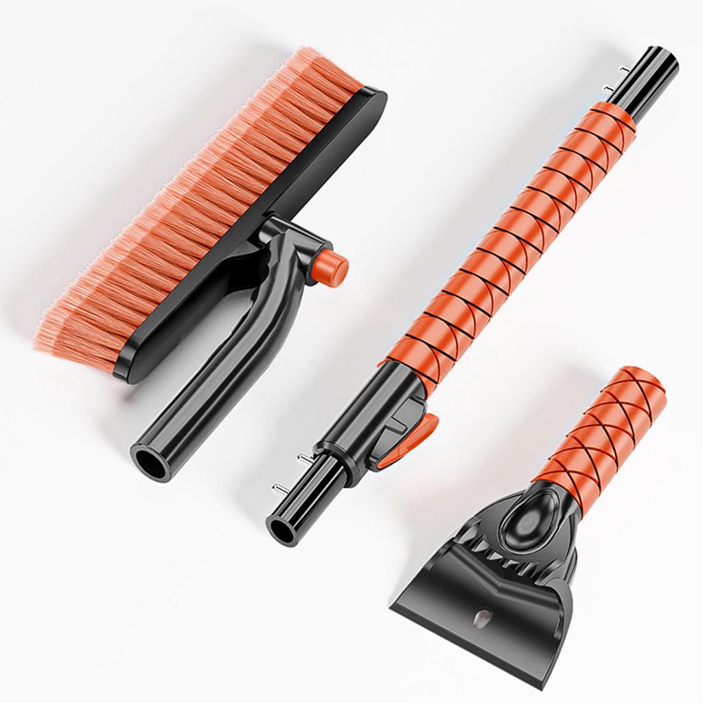 Auto Sneeuwborstel en IJskrabber Uitschuifbaar Ruitreinigingsgereedschap Auto Sneeuwschraper Borstel met 360 Graden Draaibare Kop Voor