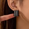 Hong Kong Style Retro Square Earrings - Versatile, Personalized, Fashionable Women's Accessory