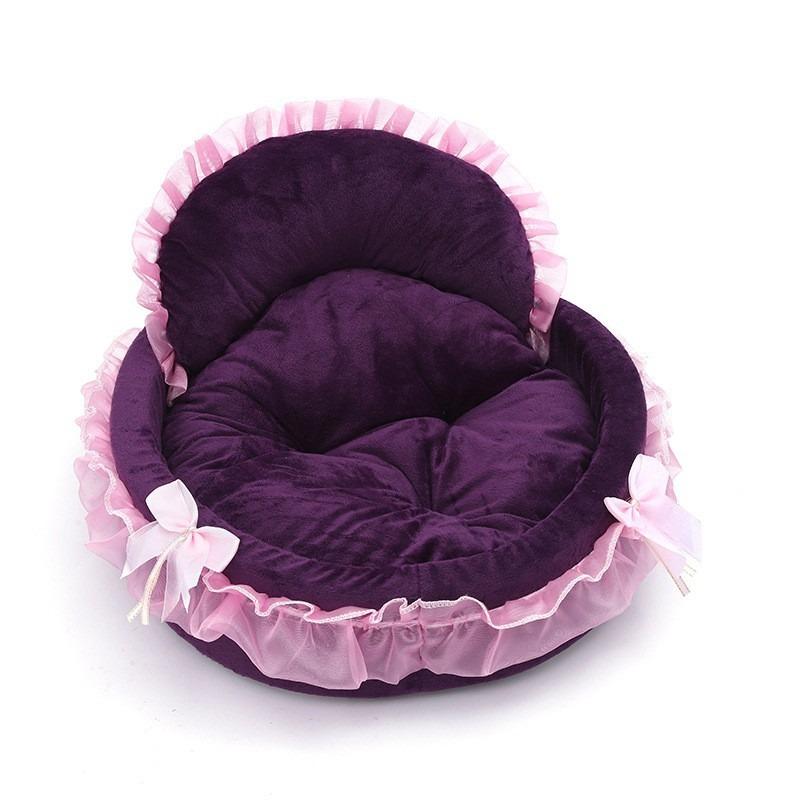 Elegant Lace Dog Puppy Bed Ruffled Princess Sofa Small Pets Creative Pink Lace Pet Beds Available All Seasons Light Blue Cat Nest Thick Soft Cushion