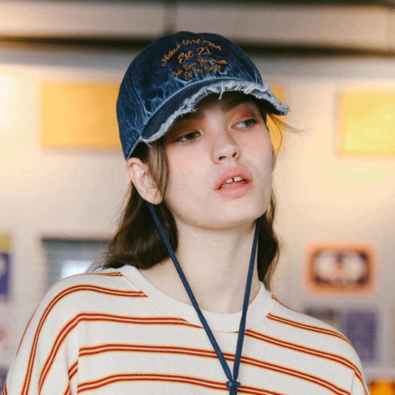 Naked Surf Club Lettering String Ball Cap (Indigo Blue)