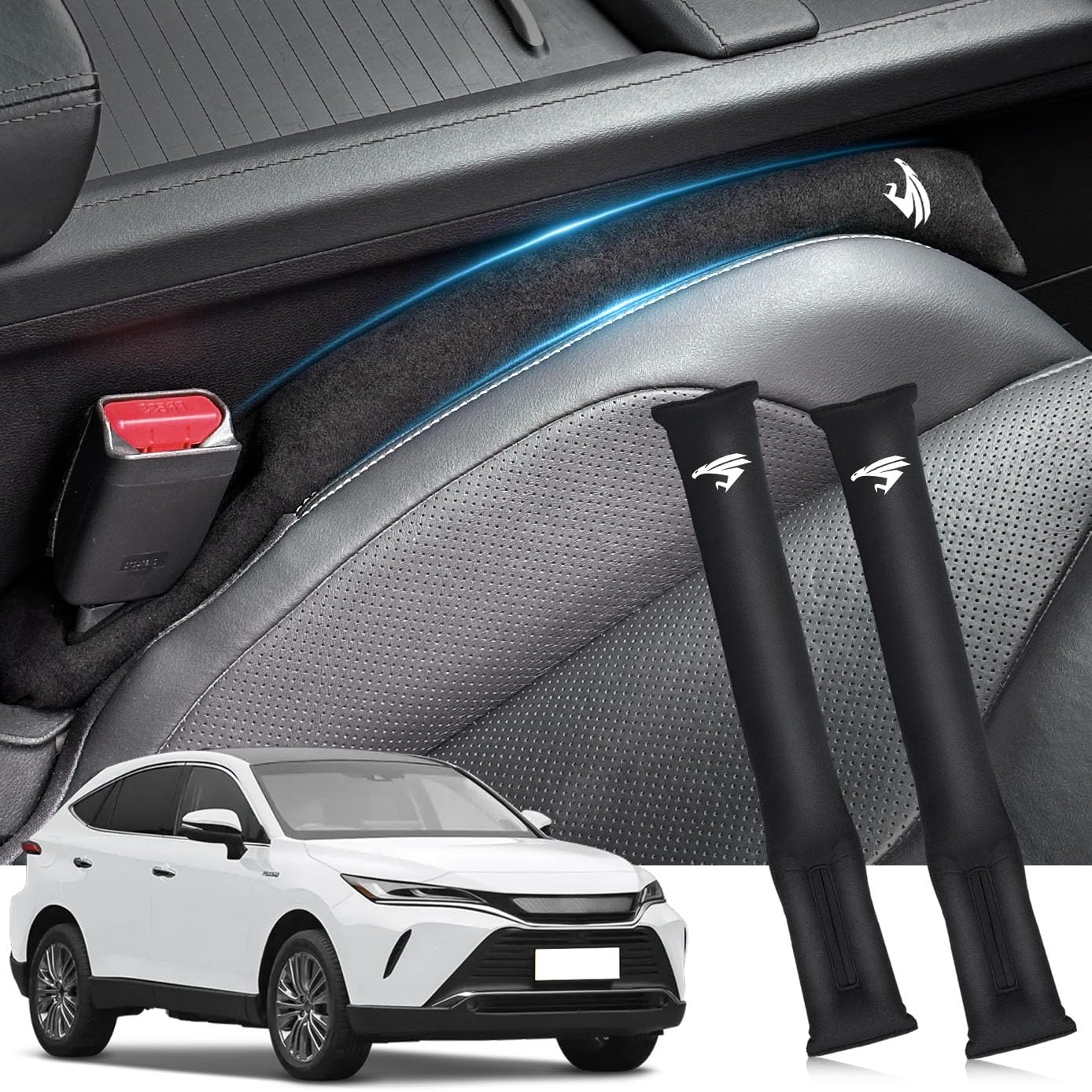 

HUDIY Подушки для зазора в автомобиле для нового Harrier 80 Series 2020 Замшевые сиденья Боковые молдинги консоли сиденья Полоски для предотвращения протечек для и Предотвращает попадание мелких предметов