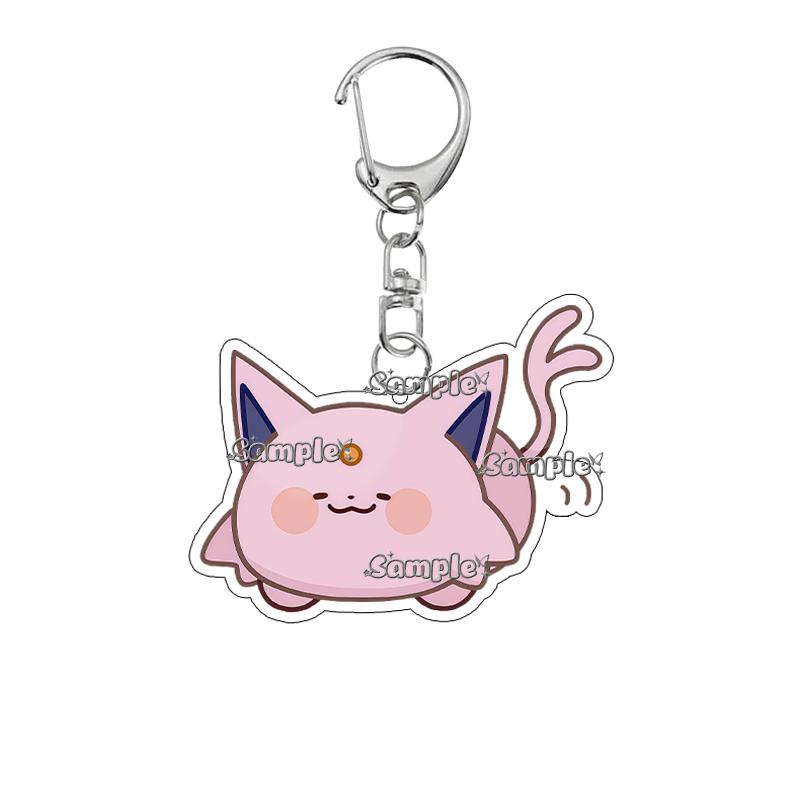 Hot Pocket Anime Leafeon Sylveon Game Acrylic Keychain Charm Umbreon Eevee Cartoon Character Pattern Key Ring Ornament Gifts Toy