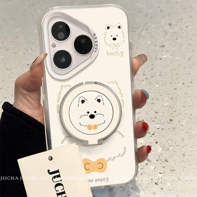 Applicable to Huawei pura80pro mobile phone case new HUAWEI creative p70ultra cartoon line West Highland