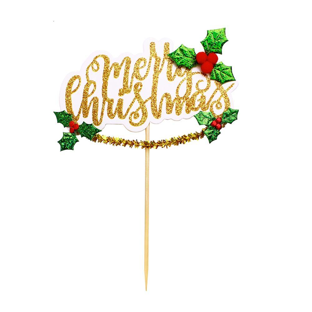 Decoration Xmas Birthday Christmas Theme Christmas Decoration Cupcake Decor Cake Toppers Cake Flags