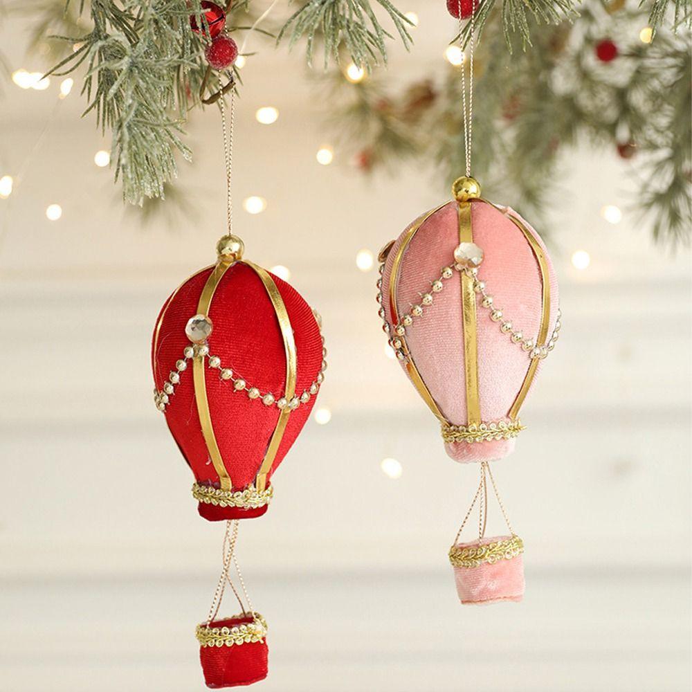 Foam Christmas Lantern Pendant Velvet Xmas Tree Hanging Ornaments  Home Decor