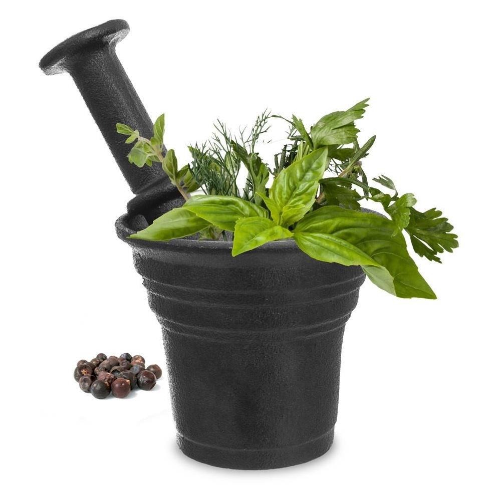 Black cast iron spice mortar LITINA