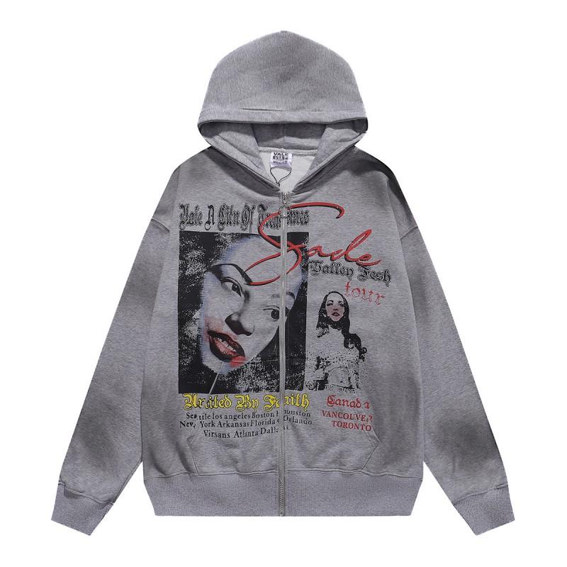 Premium Vintage Washed Cotton Hoodie Men Women Loose Fit Streetwear With Embroidered Letter Print Dual Pockets