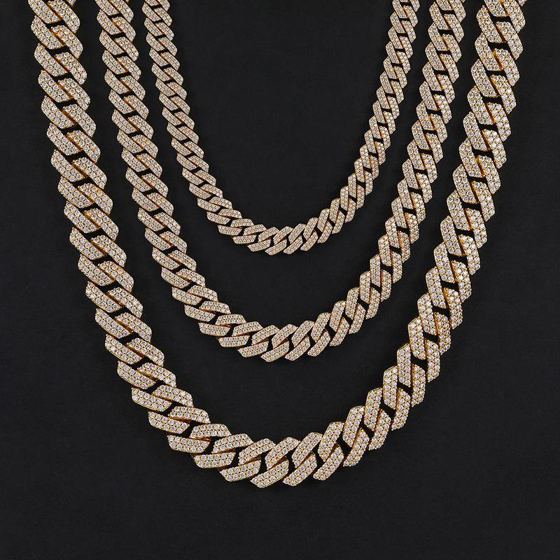 Stylish 18K Gold-Plated Cuban Chain for Men In-Stock with Zircon Copper Body - Bold Fashion Jewelry