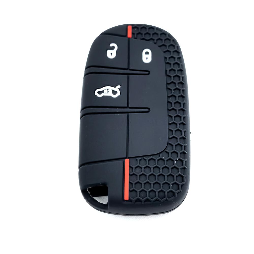 For Jeep Renegade Commander Cherokee Grand Dodge Jcuv Fiat 500X Remote New Silicone Key Cover Cap Dodge Challenger Car Key Case