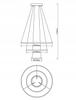 Ceiling Lamp 3 Rings Chrome Hanging Chandelier Led + Remote Control 20/40/60Cm