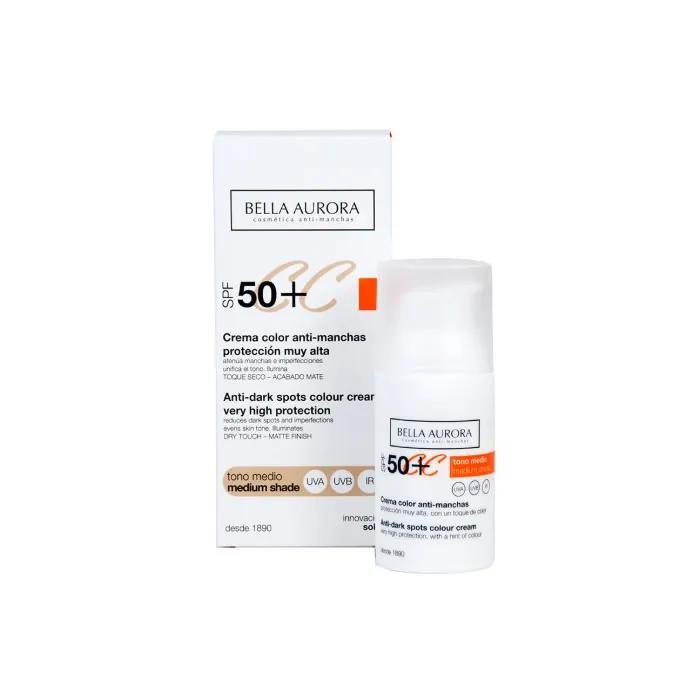 Bella Aurora CC Anti-Flecken-Creme Spf50 Mittelton 30 ml