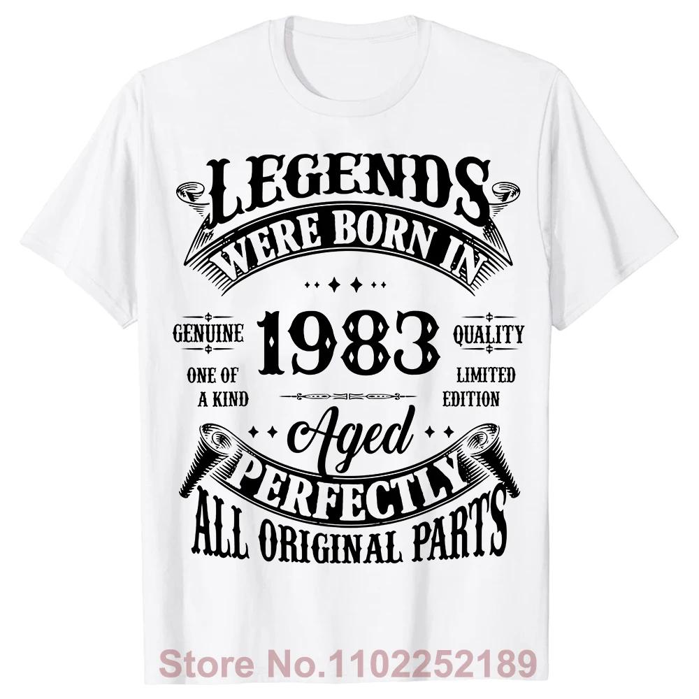 40. ročník Vintage legendy narozené v roce 1983 40 let staré trička grafické bavlna streetwear krátký rukáv dárky k narozeninám