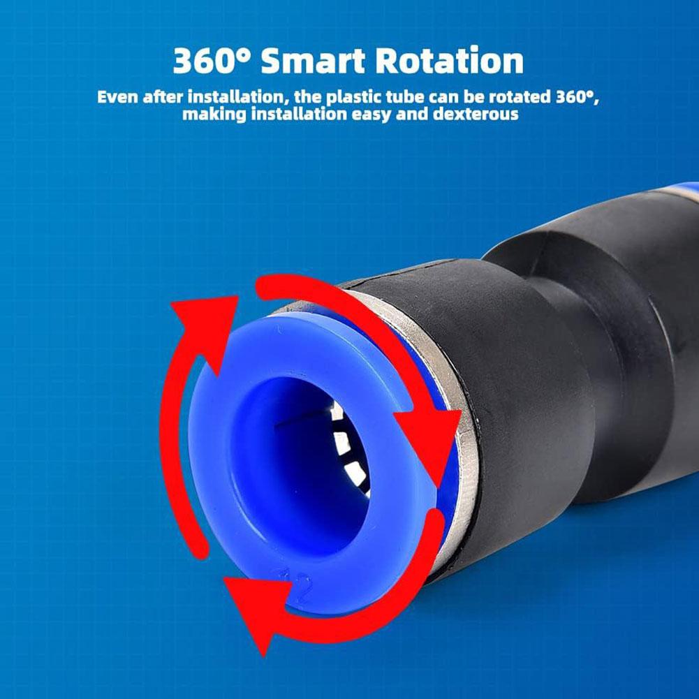 40Pcs/60pcs 1Box 1/4" OD PU/PY/PE/PL Kit Pneumatic Air Fittings Hose Connector Quick Release Connector