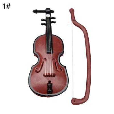 1/12 Dollhouse Miniaturowy plastikowy saksofon skrzypcowy Model Instrument muzyczny Wystrój
