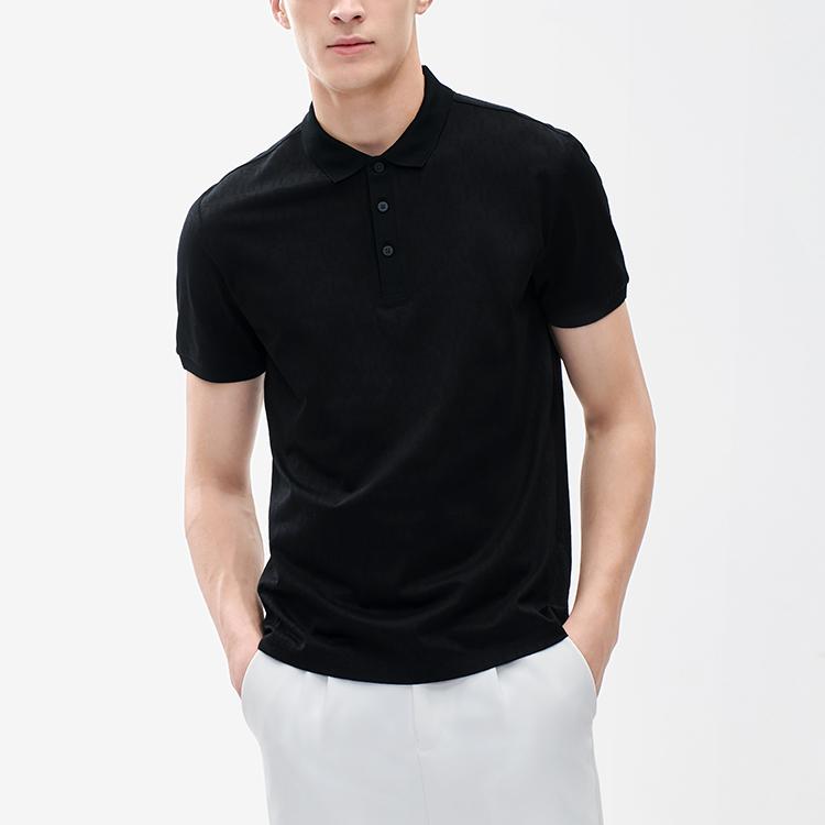 New FILA Polo Shirts Men's Jet Black F11M212102FBK