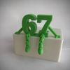 67 Movable Joint Digital Decor Sixty-seven Creative Fashion Home Desktop Decor Ornament Handicraft Garden Bonsai Decoration Gift