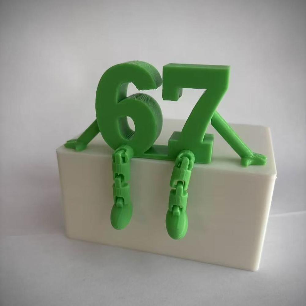 67 Movable Joint Digital Decor Sixty-seven Creative Fashion Home Desktop Decor Ornament Handicraft Garden Bonsai Decoration Gift