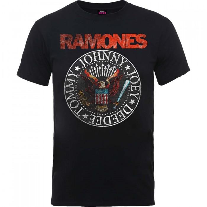 Ramones Unisex Adult Eagle Seal Vintage T-Shirt