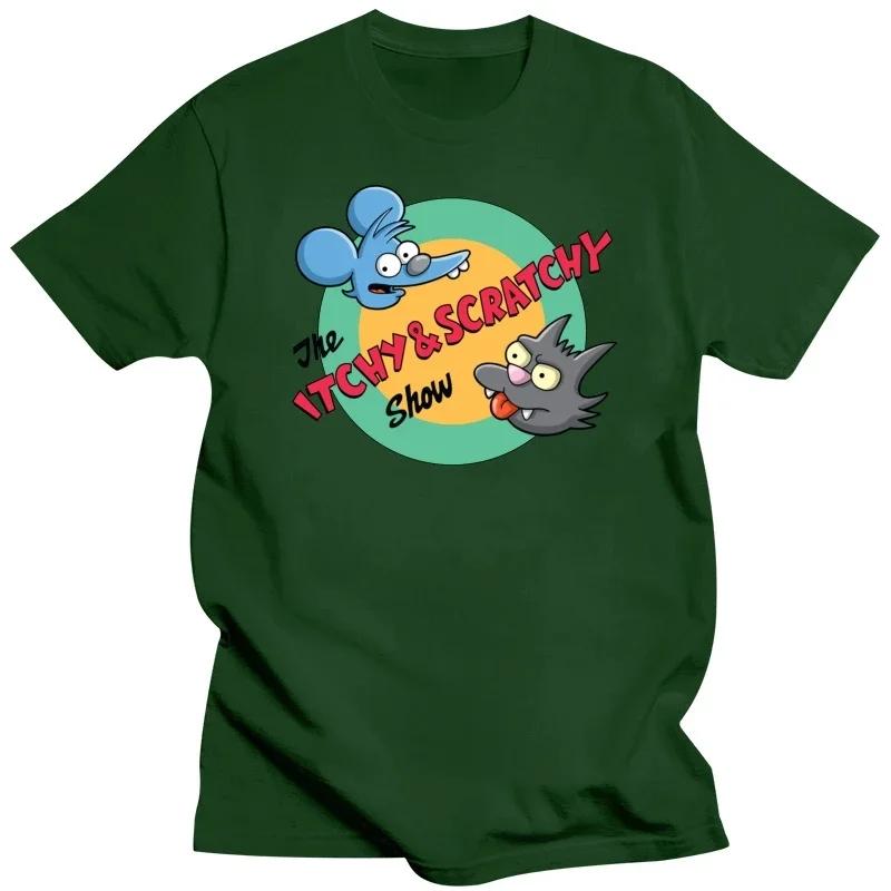 2027 Cool Cool Summer Tops Itchy and Scratchy Porch Pals T Shirt Unisexs StyleTops Hattori Classic Harajuku Unisexs Oversized Graphic