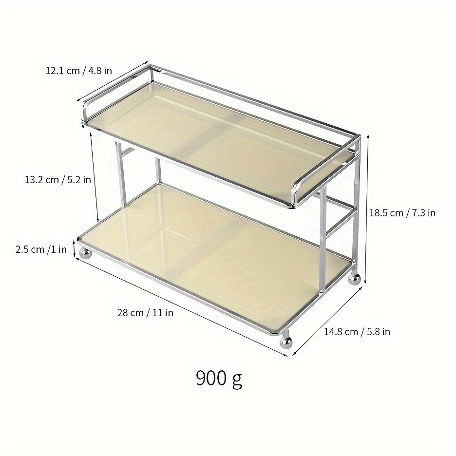 

Акриловый органайзер для туалетного столика в скандинавском стиле - изящная черная стойка для косметики, парфюмерии и хранения чашек - идеально подходит для ванной комнаты, гостиной бежевый
