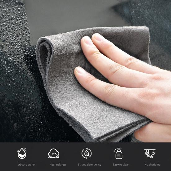 5Pcs Superfine Fiber Cleaning Wipes Super Soft Strong Water Absorption Lint Free No Trace Widely Used Car Mirror Cleaning Cloth