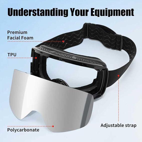 Ski goggles, cycling goggles, outdoor sports glasses, windproof, dustproof, mud-proof, winter skiing equipment, unisex