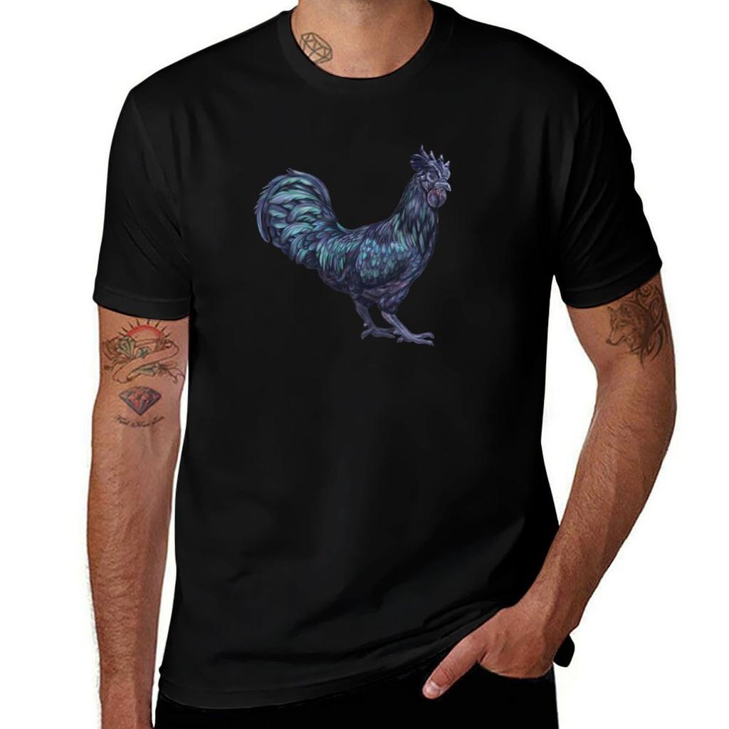 Black Rooster T-Shirt men t shirt cotton 100% g man t shirts for men T-Shirt