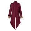 Medieval court tuxedo long embroidered one-piece vest jacket stage play cos count plus size performance suit