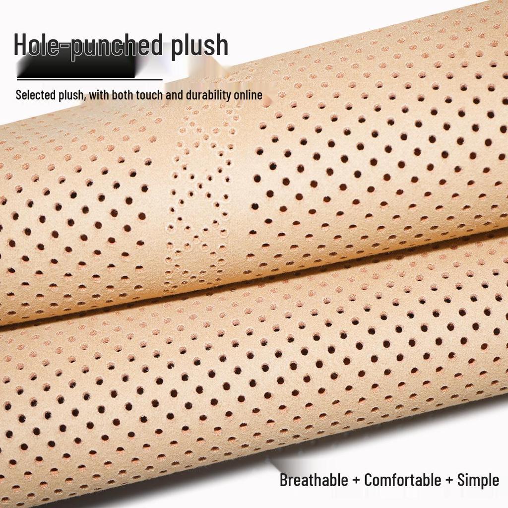 Breathable Suede Velvet Car Seat Cushion for Driver - Perforated, All-Season Cover