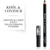 Crayon yeux - Bourjois - KOHL&amp;CONTOUR - 001 Black - 1,2 g - Regard intense et défini