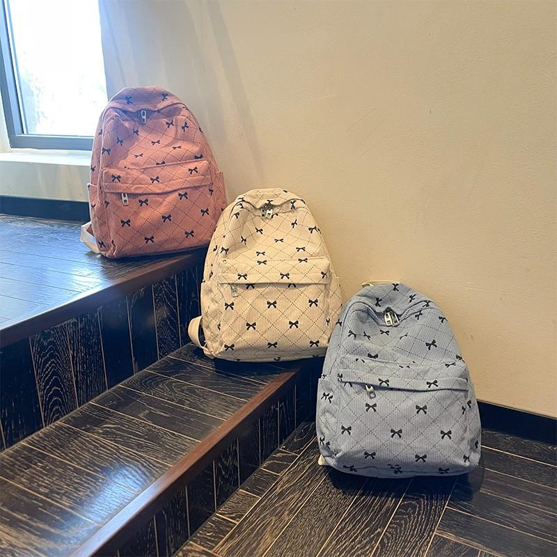 Schoolbag Large Capacity Fresh Sweet Backpack Fashion Bow College Style School Bag Korean Version Lightweight Outdoor Backpack