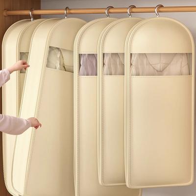 Dust Cover Clothes Bags Space-Saving Compressed Down Jacket Storage Bag Transparent Hanging Dust Cover With Zipper Organizer