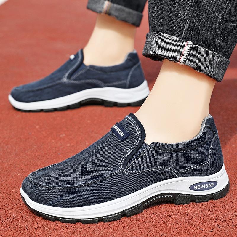 Fashion Men's Casual Work Shoes Summer Cowboy Fabric Daily Man Sneakers Outdoor Wear-resistant Anti Slip Flats Shoes Zapatos Para Hombre