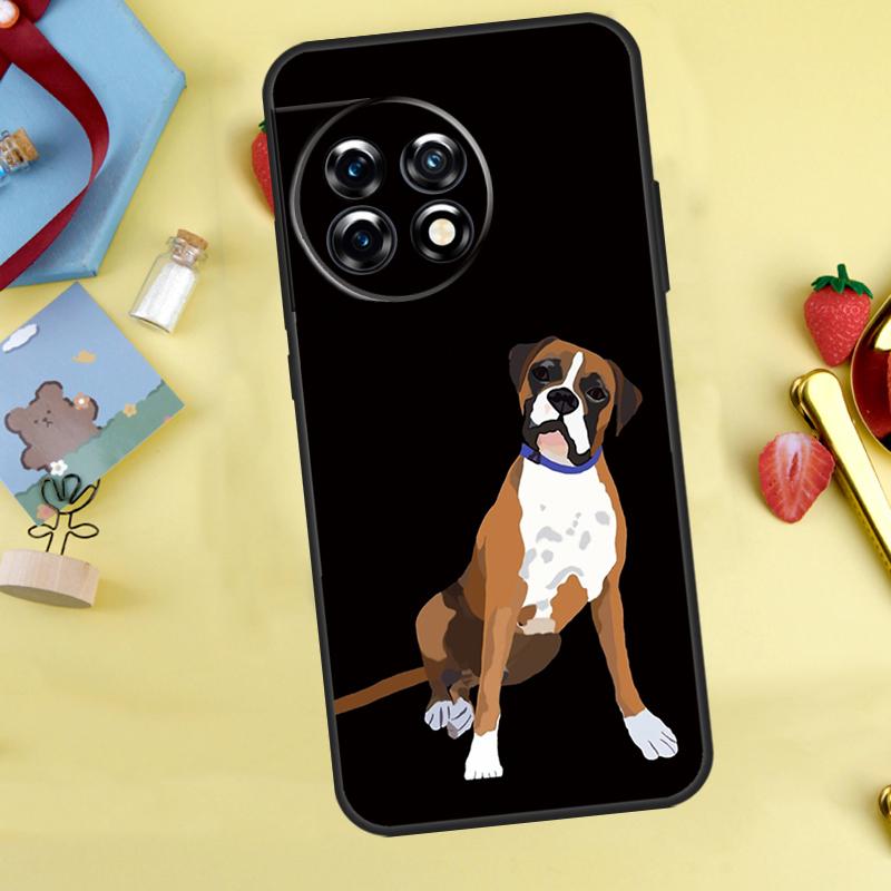 Boxer Dog Case For OnePlus 13T 13R 12 12R 15 13 11 10 10T 8T Nord CE 2 3 4 Lite N20 N30 Nord 5 Cover