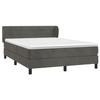 VidaXL Lit à sommier tapissier et matelas Gris foncé 160x200cm Velours - Modèle 3127560