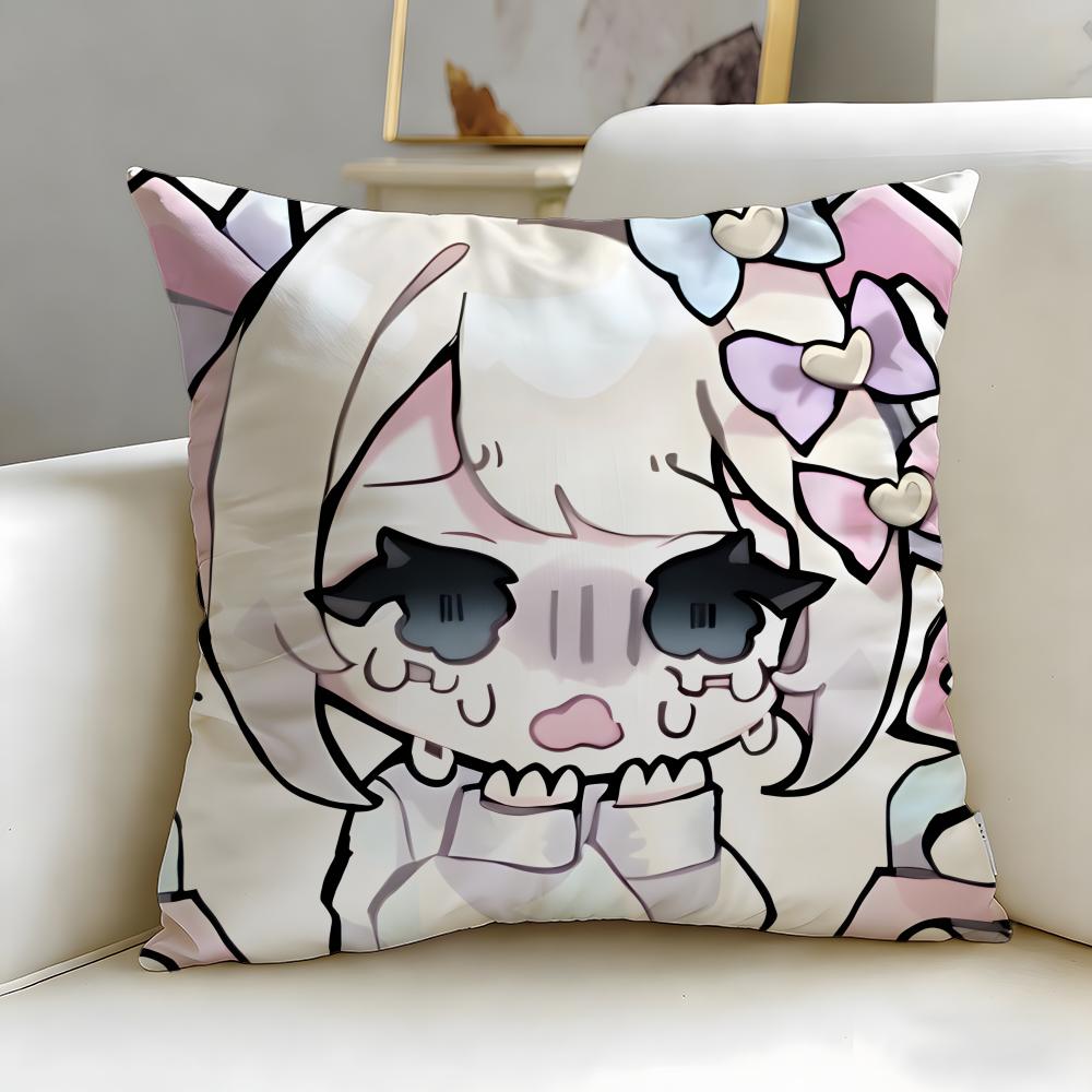 popular game Needy Streamer Overload Cushion Cover Soft EasyWash Pillow Case Versatile for Couch Bed Travel and Office