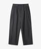 RANGT Cotton Nylon Two-Pleat Wide Pants Charcoal