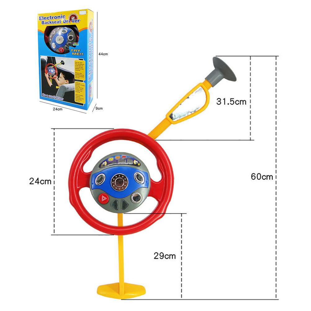 Children S Electronic Back Seat Driver Car Seat Steering Wheel Kids Funny Driving Toy Children S