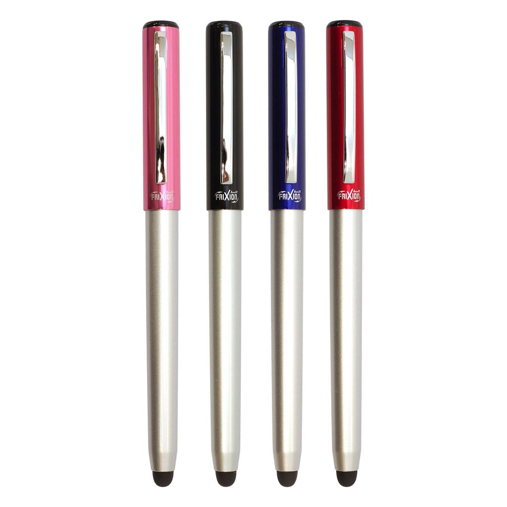 FriXion Ballpoint Aluminum Black Ink Pen, Cap, 0.5mm, (Blue), LFBN-150EF-L