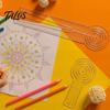 Doodle-Schablone für Erwachsene Mandalas Lineal-Werkzeug mit Löchern, Punktkunst-Kreismacher, Zirkel Bastelschablonen Anfänger Winkelmesser Gerade Punktierung