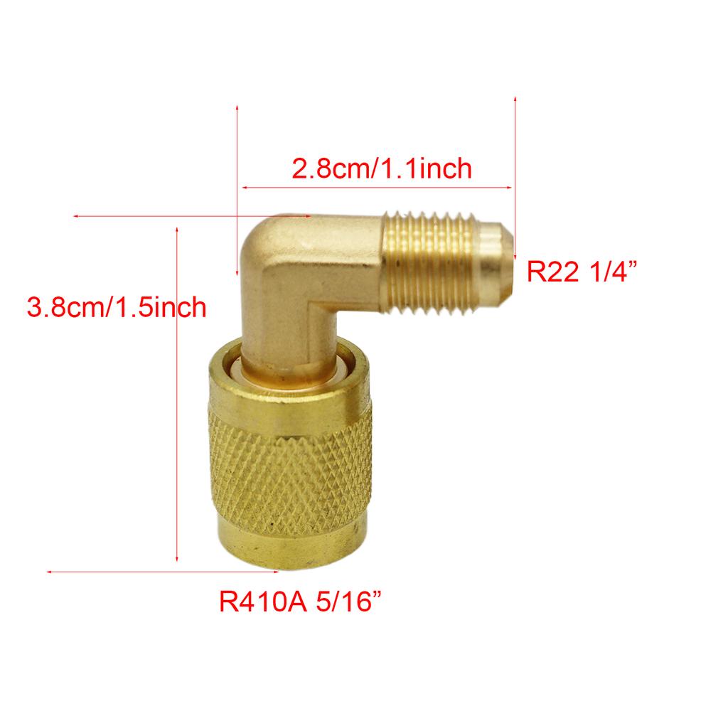Messing Schnellkupplungen für Vakuumpumpe 2 Stück 5/16 SAE auf 1/4 SAE R410a Klimaanlage Adapter Set