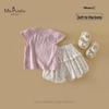 MS.PUALA Baby Girl Summer Round Neck T-Shirt & Shorts Set