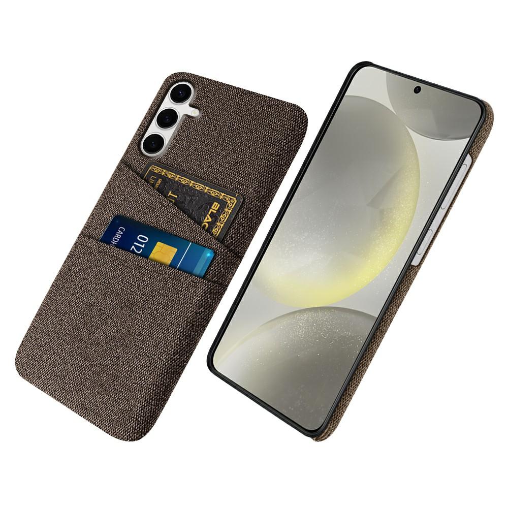 For Samsung Galaxy S25+ Case Cloth + Hard PC Phone Cover with Dual Card Slots