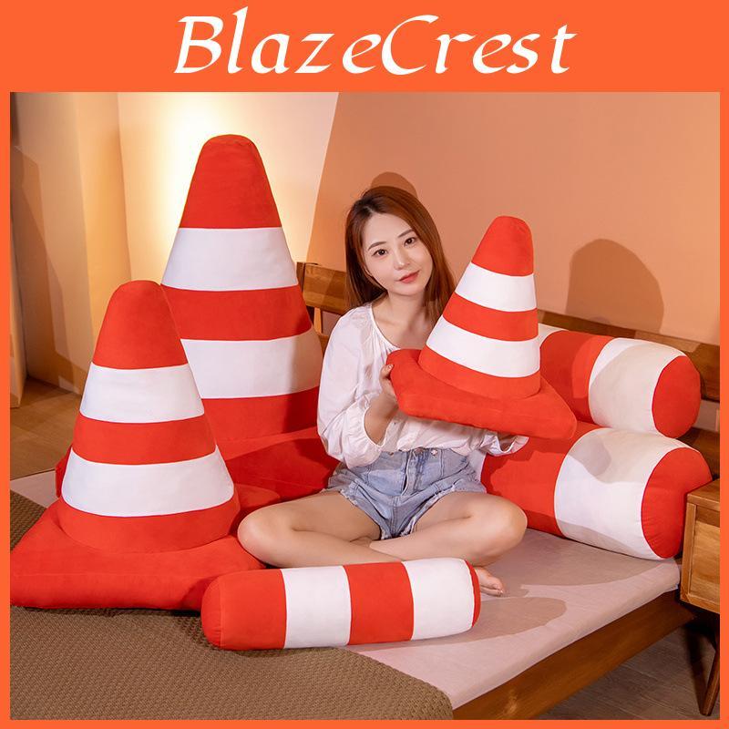 Creative Traffic Cone Pillow Soft Plush Cushion Decorative Barrier Backrest Large Size