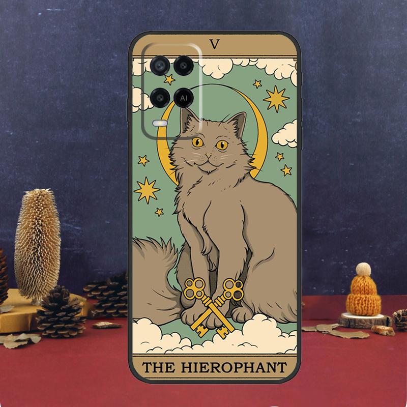 Cats Tarot Witchcraft Case For Oppo A16 A76 A96 A17 A57 A40 A60 A80 A98 A58 A78 A18 A38 A54 A74 A94 A15 A5 A6 Pro