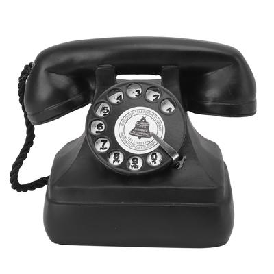 Großes Retro-Dekoratives Telefonmodell, Harz, Vintage-Drehtelefon, Dekor, Statue, Dekoration für Café