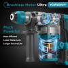 YOFIDRA Brushless 26MM Electric Hammer Impact Drill 8000IPM Multi-Screwdriver Rotary Drilling Tool For Makita 21V Battery Pin