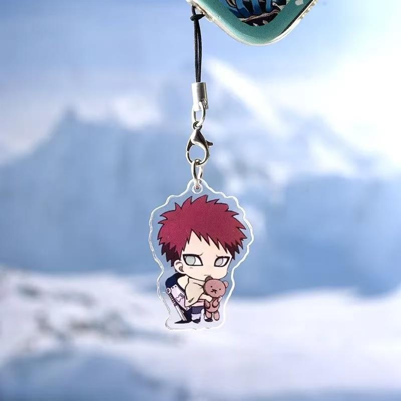 Anime Naruto Acrylic Keychain Accessaries Uzumaki Naruto Cartoon Keyring